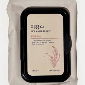 K-Beauty Rice Water Bright Cleansing Facial Wipes